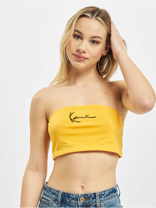 Karl Kani Tops sans manche Small Signature jaune